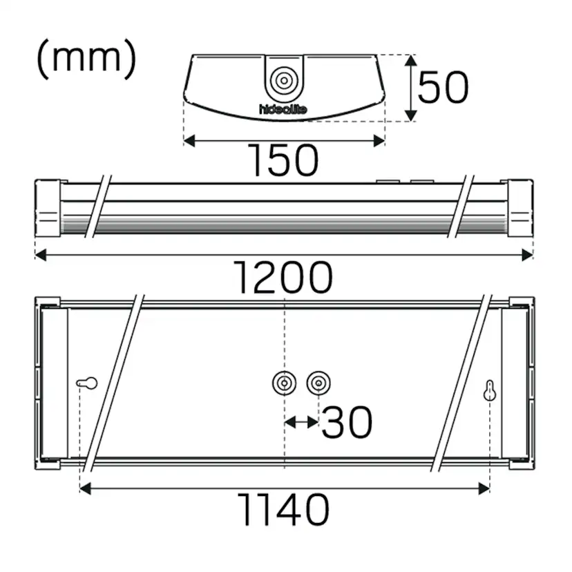 LED-Armatur Hide-a-lite Liteline 1200/ 1200 S
