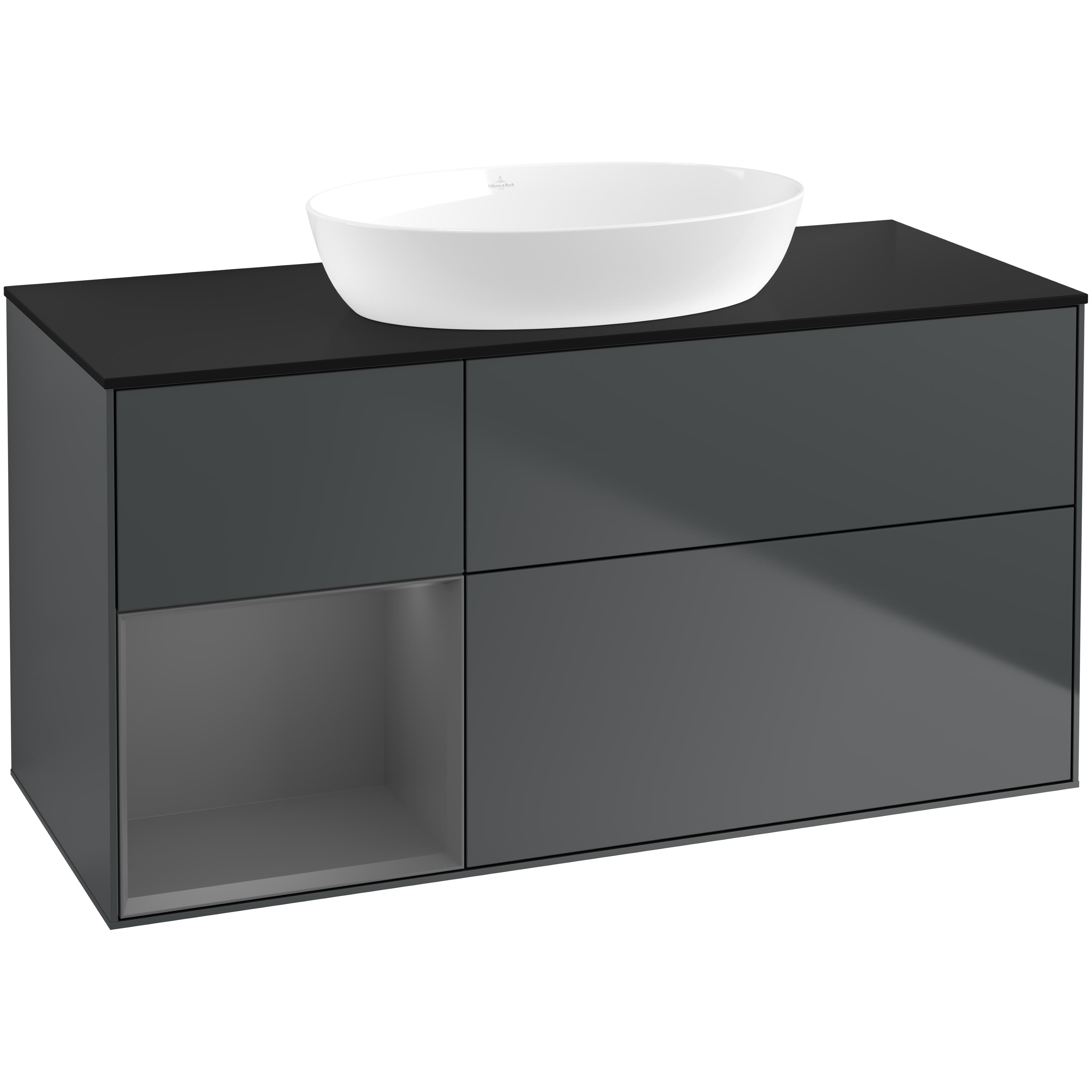 Tvättställsskåp Villeroy & Boch Finion med 3 Lådor Hylla och Bänkskiva för Fristående Tvättställ från Artis & Collaro