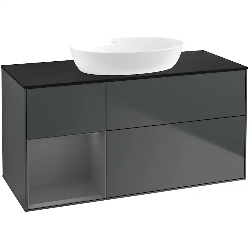 Tvättställsskåp Villeroy & Boch Finion med 3 Lådor Hylla och Bänkskiva för Fristående Tvättställ från Artis & Collaro