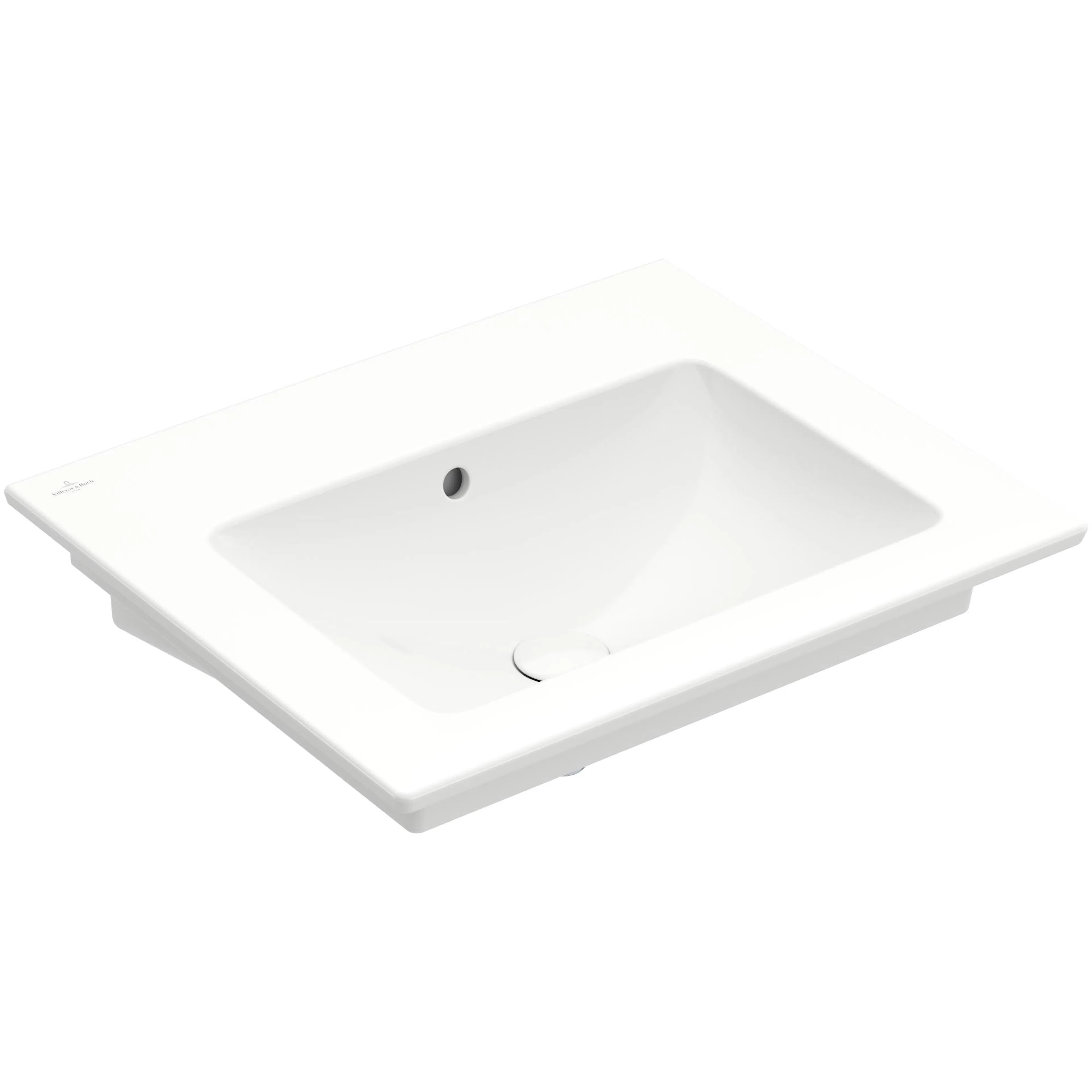 Tvättställ villeroy & Boch Venticello 412462R1 Vit Alpin CeramicPlus, Med Bräddavlopp, 600 mm, Utan Blandarhål, för Väggmonterad blandare