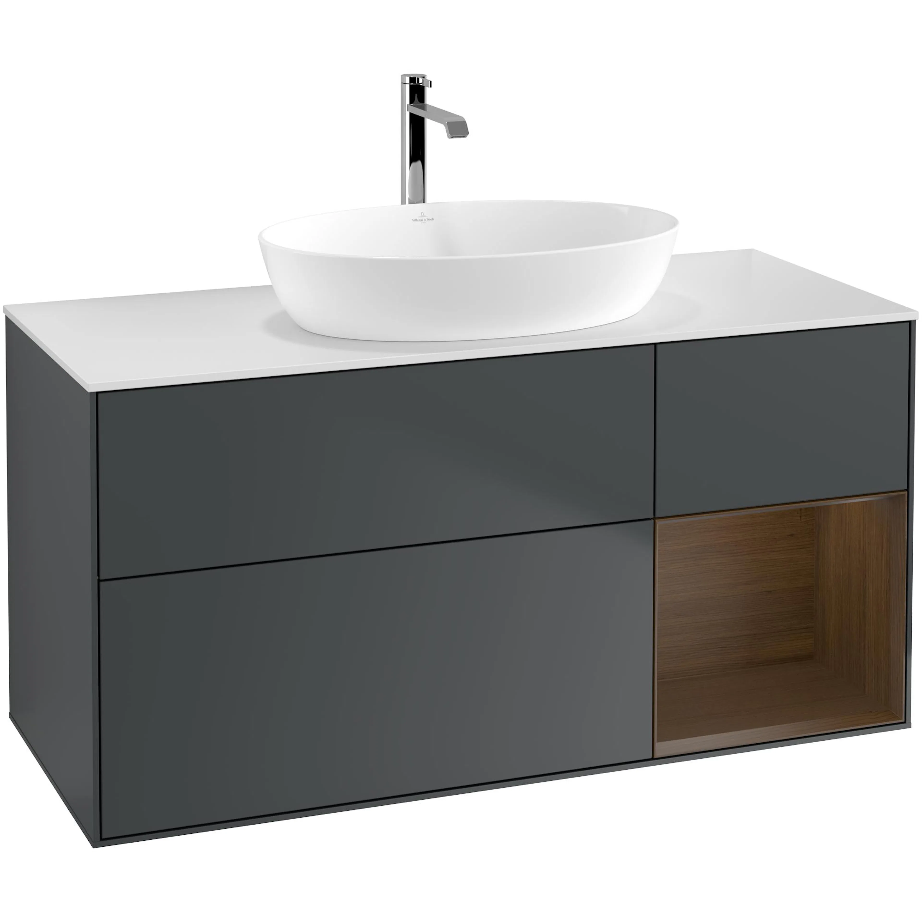 Tvättställsskåp Villeroy & Boch Finion med 3 Lådor Hylla och Bänkskiva för Fristående Tvättställ från Artis & Collaro