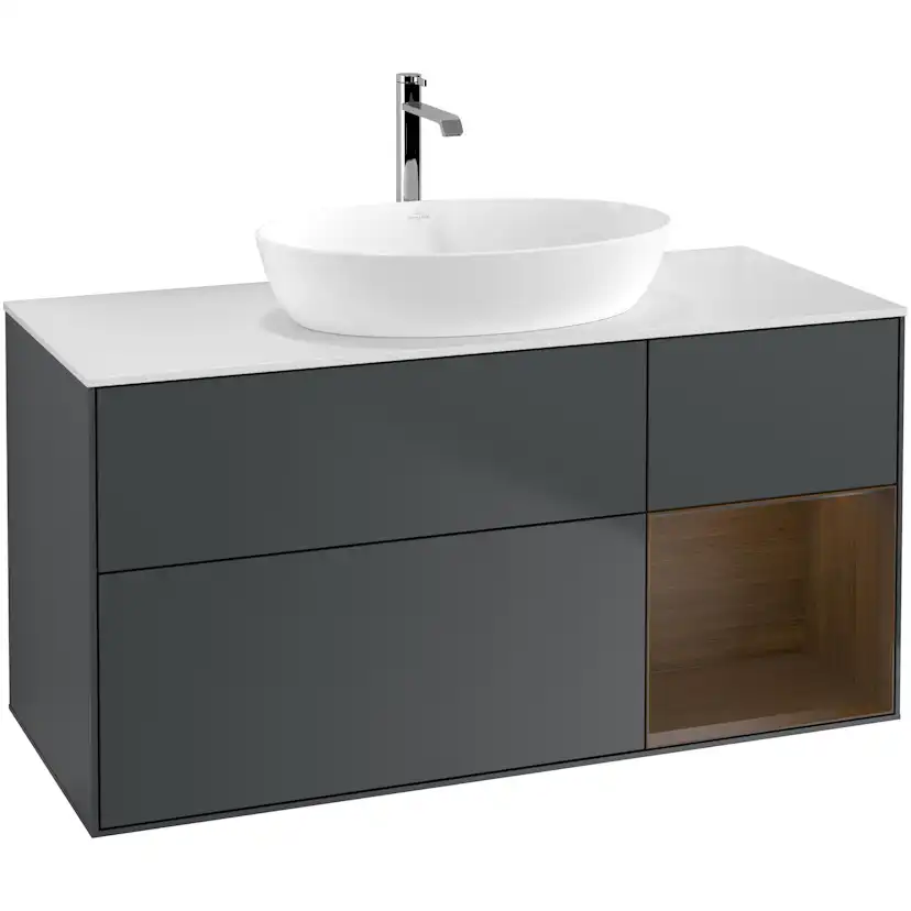 Tvättställsskåp Villeroy & Boch Finion med 3 Lådor Hylla och Bänkskiva för Fristående Tvättställ från Artis & Collaro