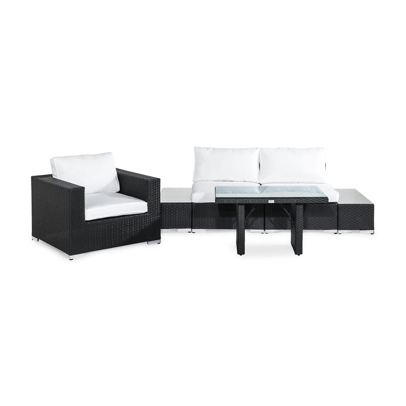 Loungegrupp Comfort Garden Bahamas 3-sits med Avslut med Utefåtölj och Utebord Utomhus