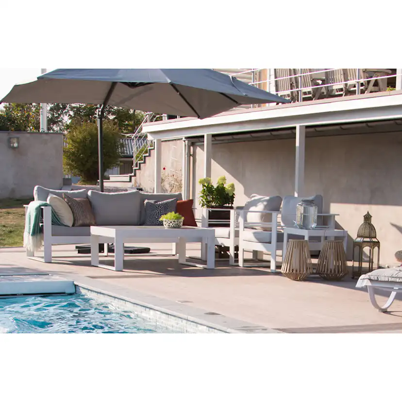 Komposittrall gop Woodlon Ljusgrå Solid 5400 mm Helpall