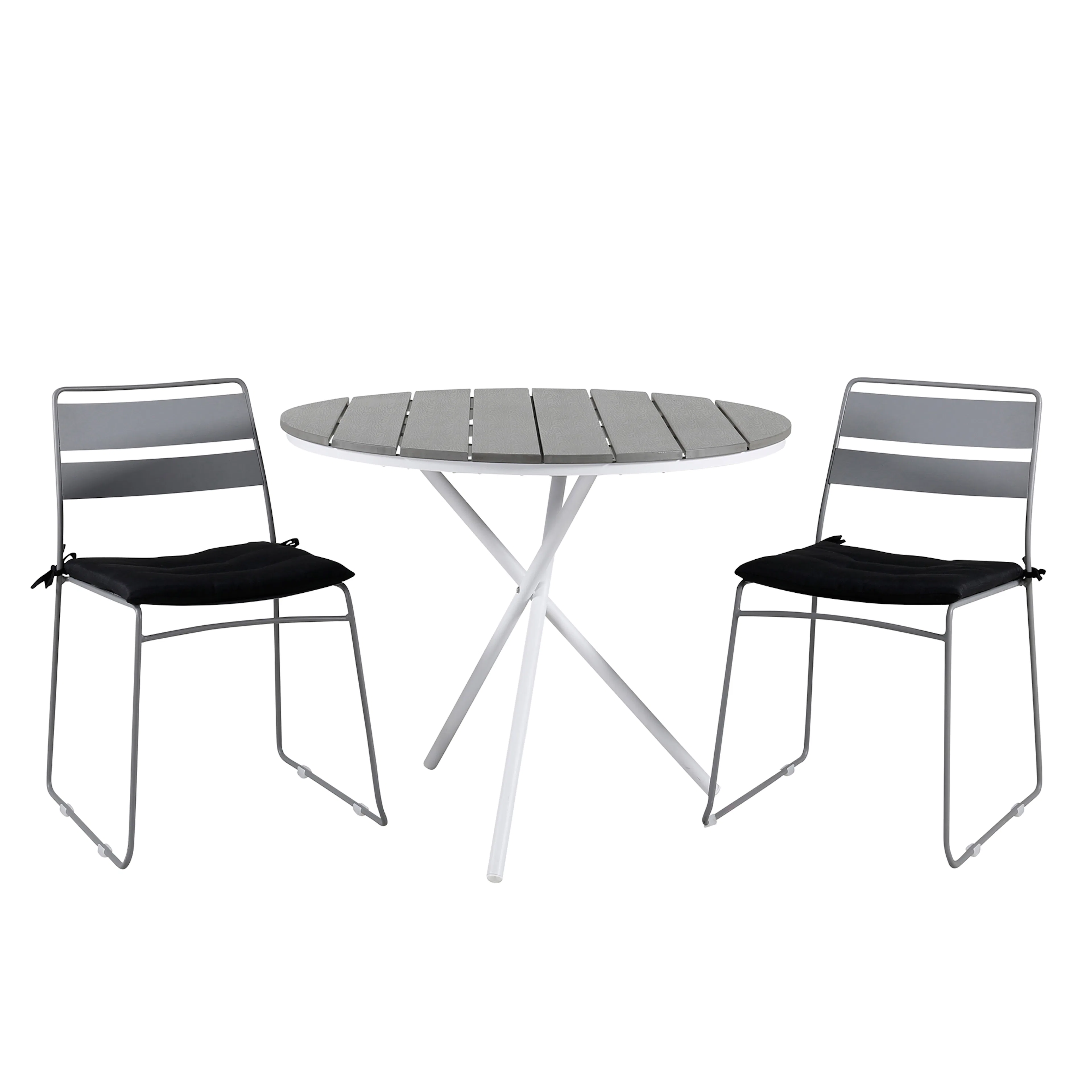 Matgrupp Venture Home Pandi Rund med 2 Liva Stolar