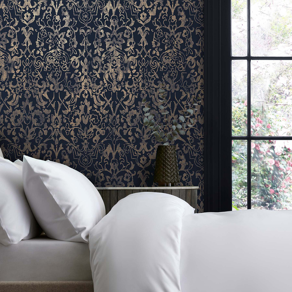 Tapet NEXT Majestic Damask Navy