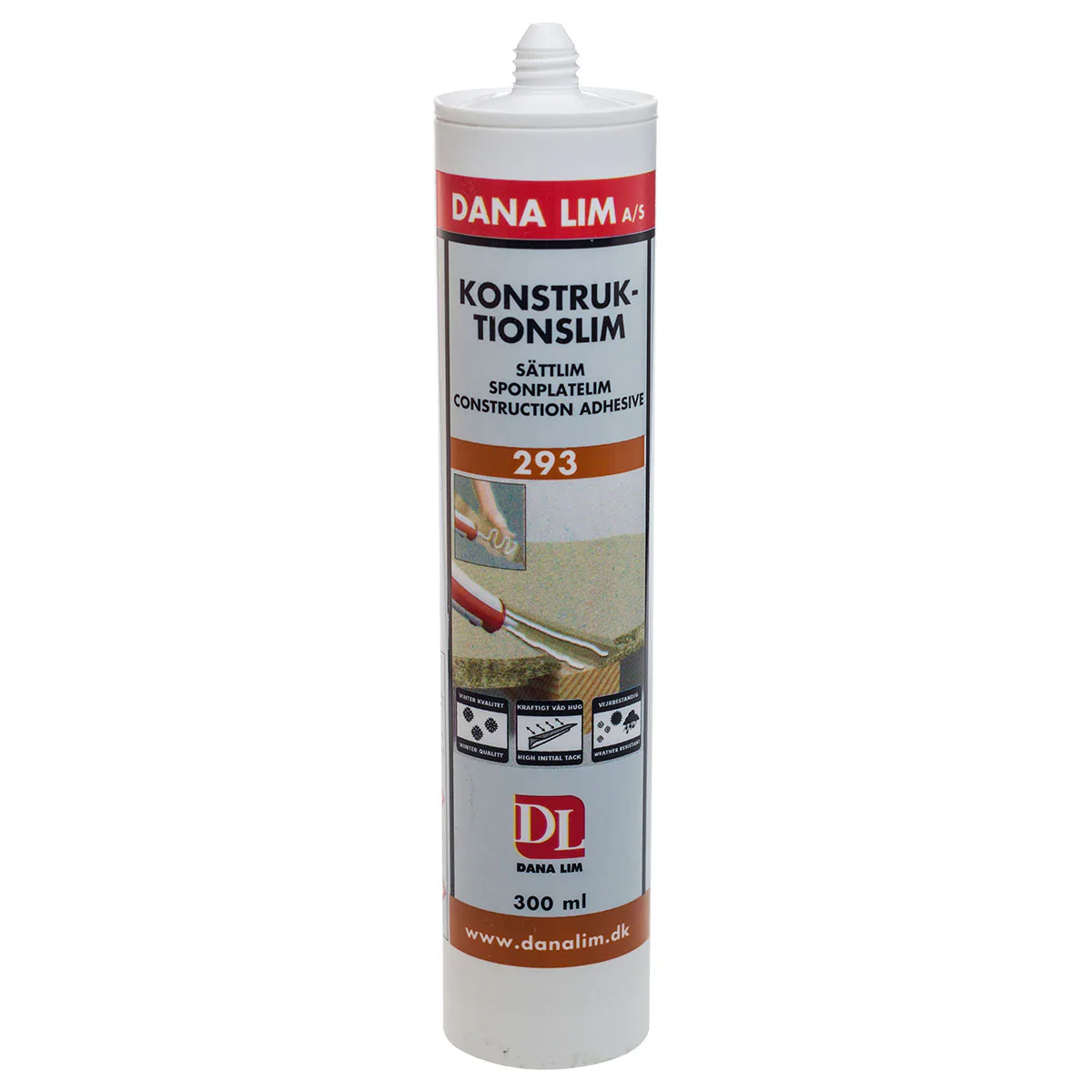 Konstruktionslim Danalim Dana 293 300 ml för Bygg