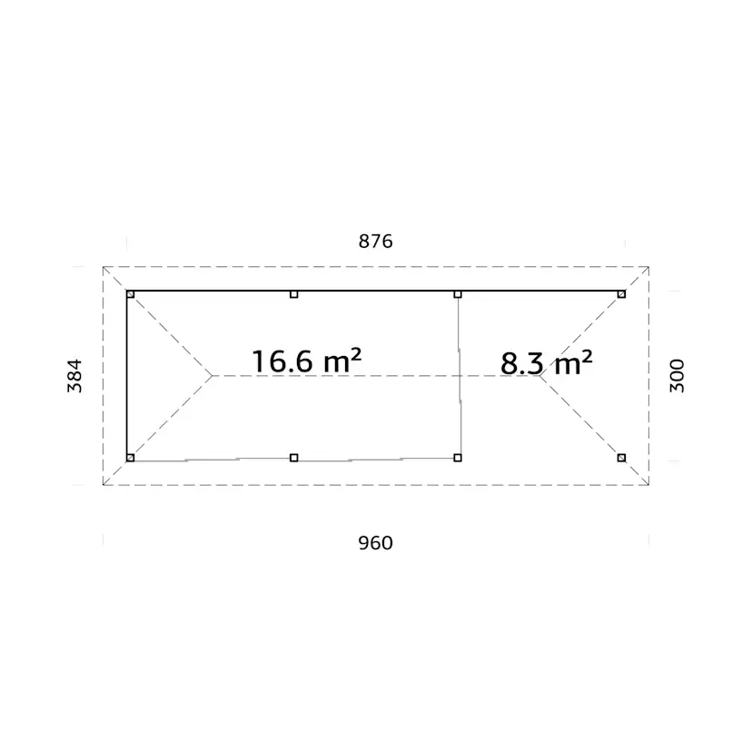 Uterum Palmako Bianca 24,9 m2 Set 217 Slide