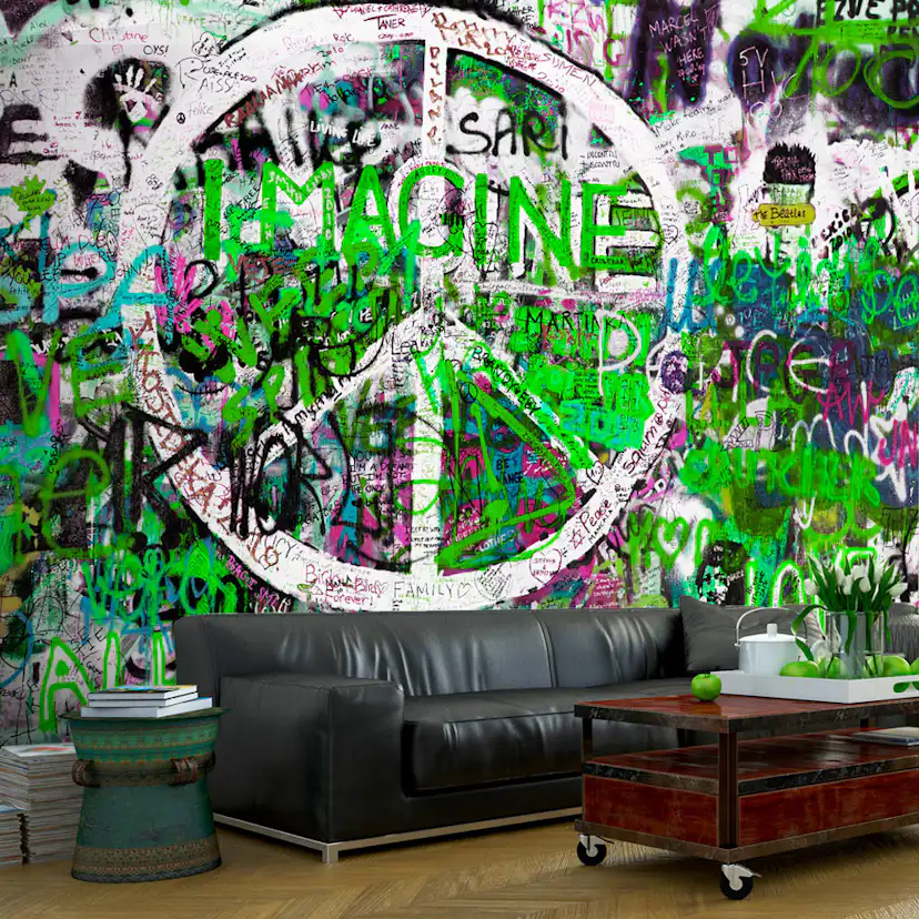 Fototapet Arkiio Green Graffiti