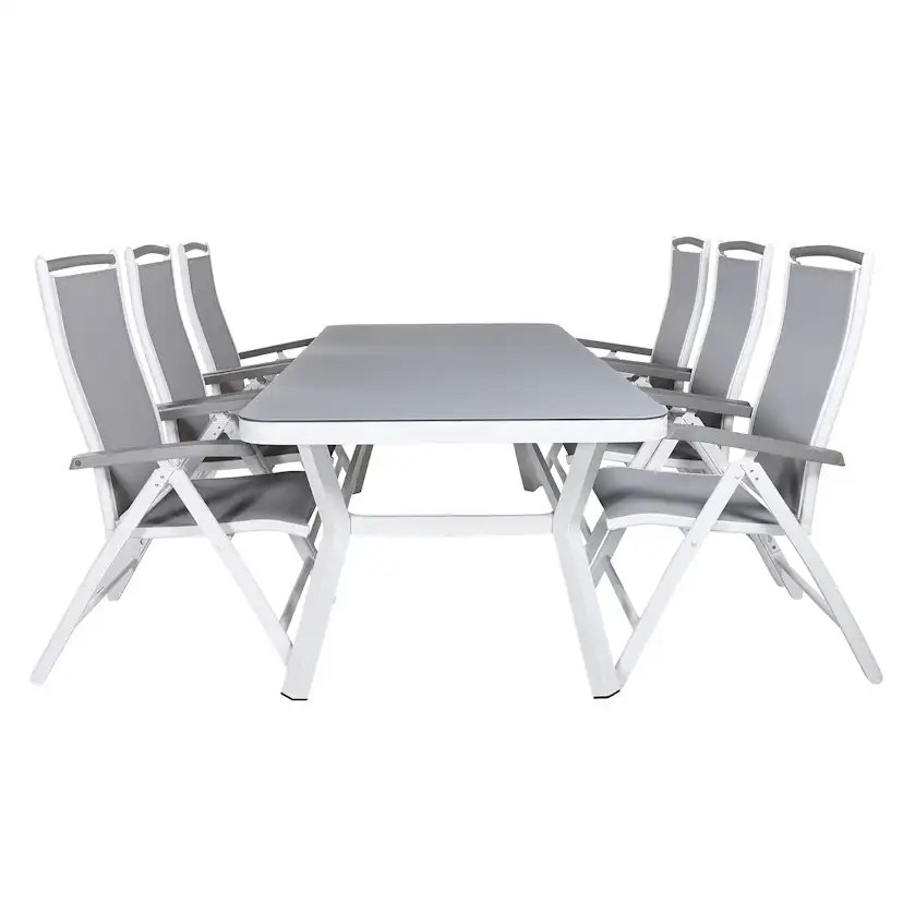 Matgrupp Venture Home Virya 160x90 cm med 6 Albany Matstolar