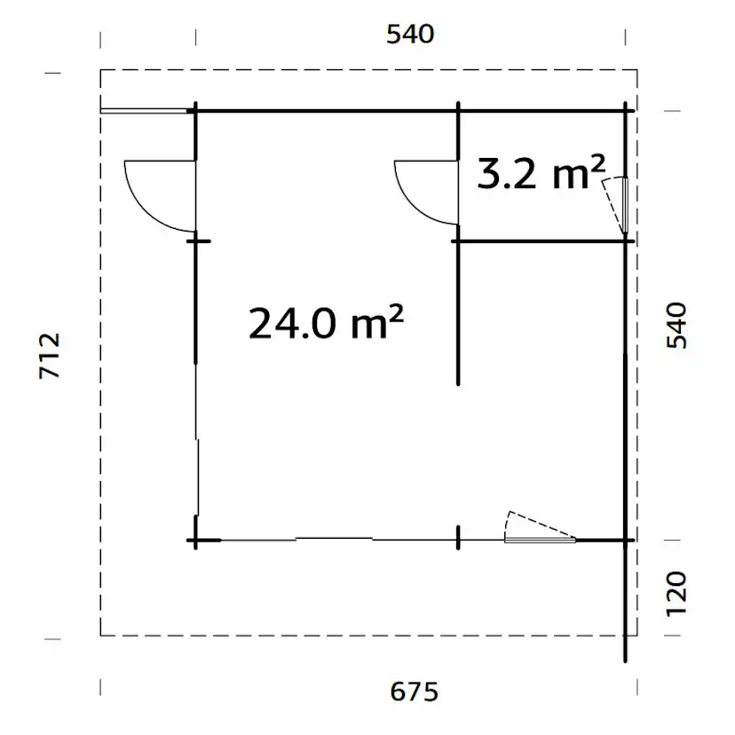 Trädgårdshus Palmako Cecilia 29,2 m2