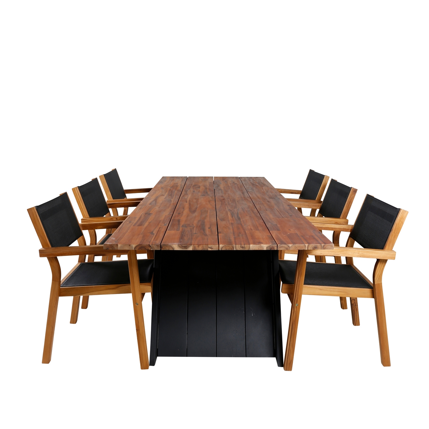 Matgrupp Venture Home Doni med 6 Vum Stapelbara Matstolar