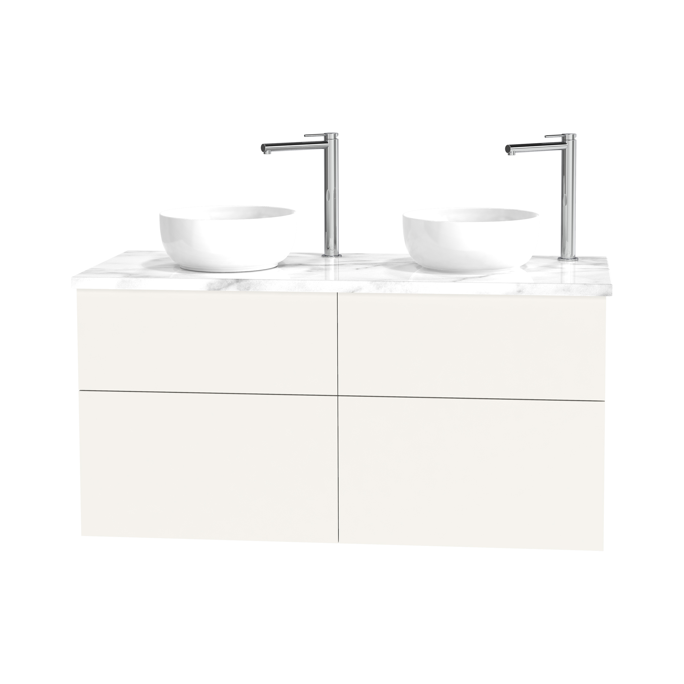 Kommod Miller Badrum City 120, Vit Vit
