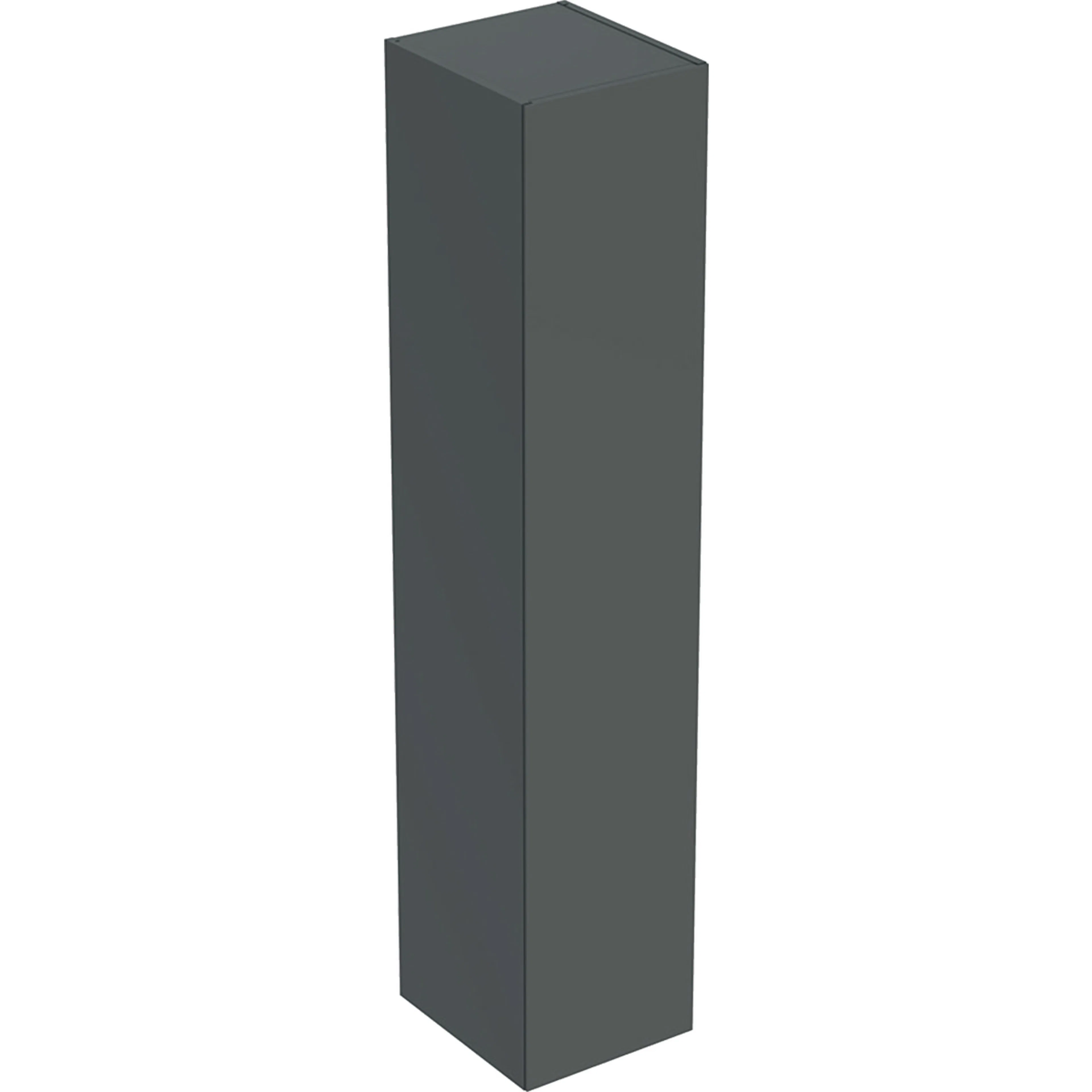 Ifö Elegant högskåp med en dörr: B=33cm, H=165cm, T=36.6cm, Mörkgrå