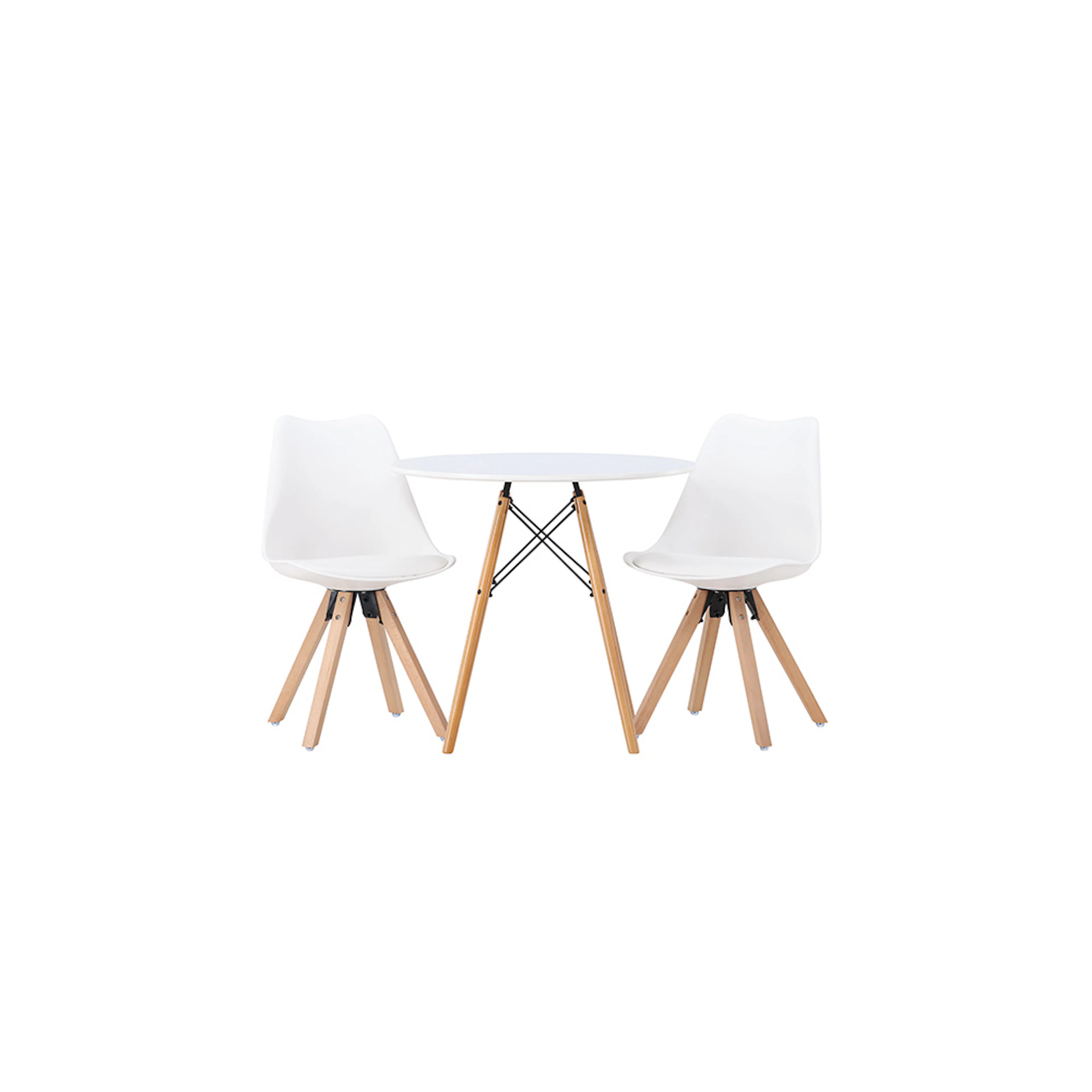Matgrupp Venture Home Danburi Ø60 cm med 2 st Zeno stolar