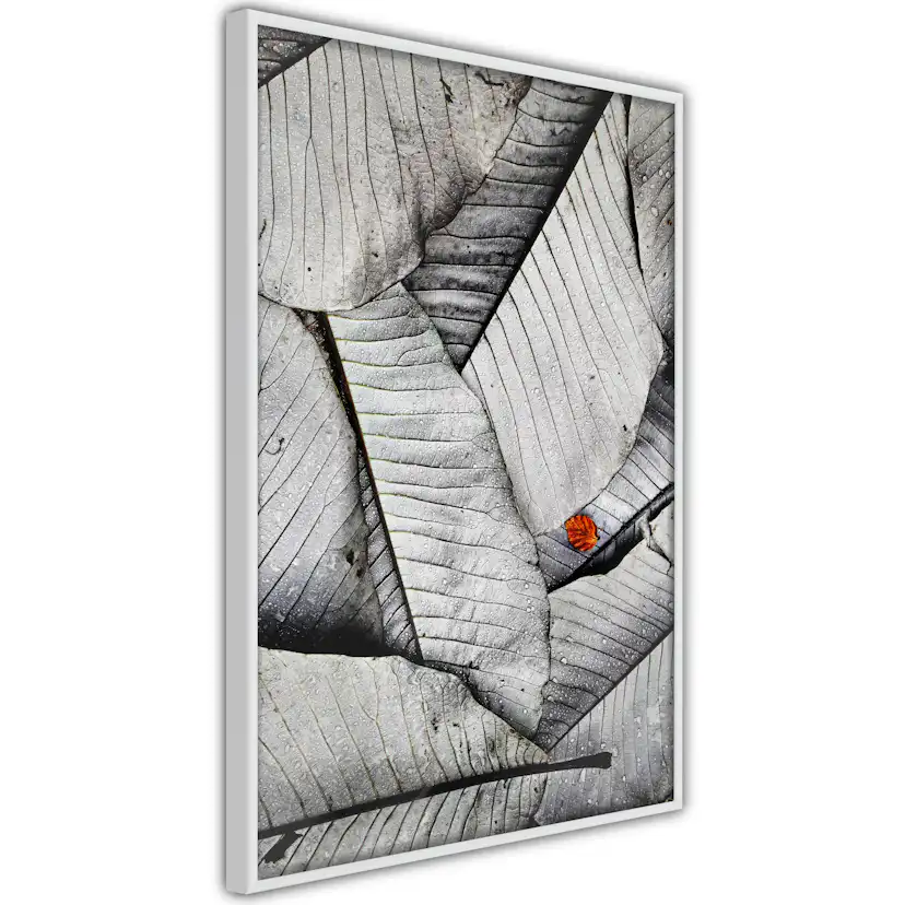 Poster Artgeist Affisch Black And White Leaves
