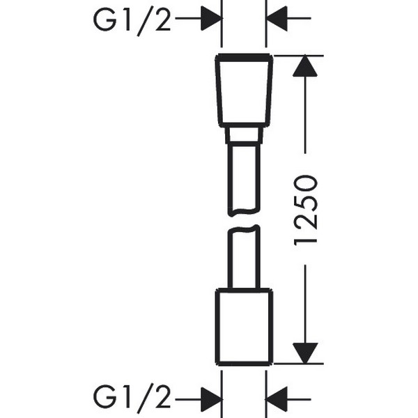 Textilduschslang Hansgrohe Designflex 125 cm