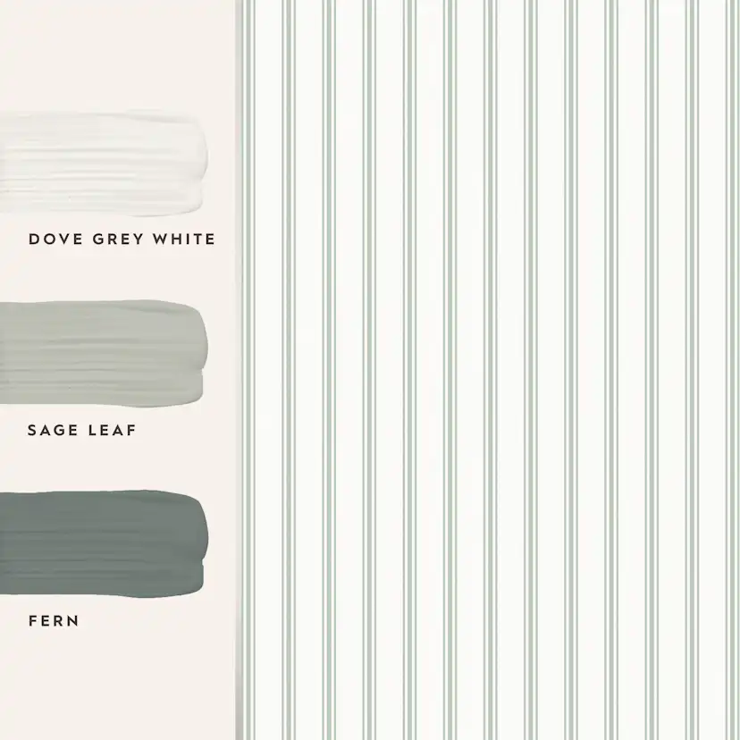 Tapet Laura Ashley Farnworth Stripe Sage Grön 118483