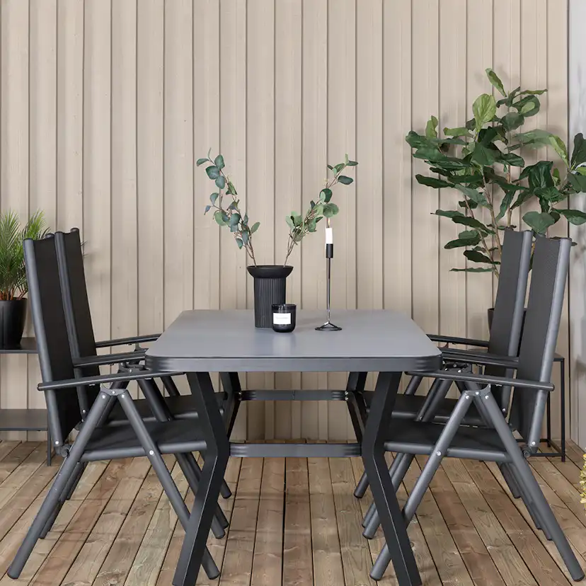 Matgrupp Utomhus Venture Home Vyn med 4 Chair Trädgårdsstolar