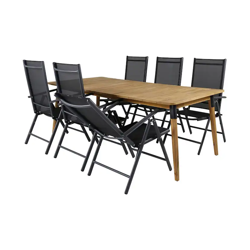 Matgrupp Venture Home Julian Matgrupp Utomhus 210cm med 6 Break Positionsstolar