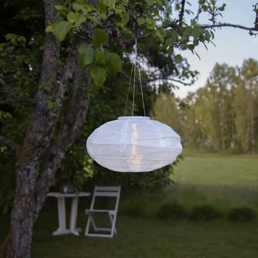 Solcellsdekoration Star Trading Festival 35 cm Vit