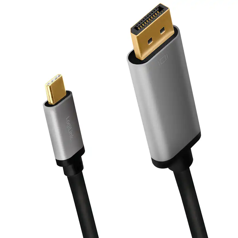 Kabel LogiLink USB-C till DisplayPort 4K/60Hz Aluminium 1,8 m