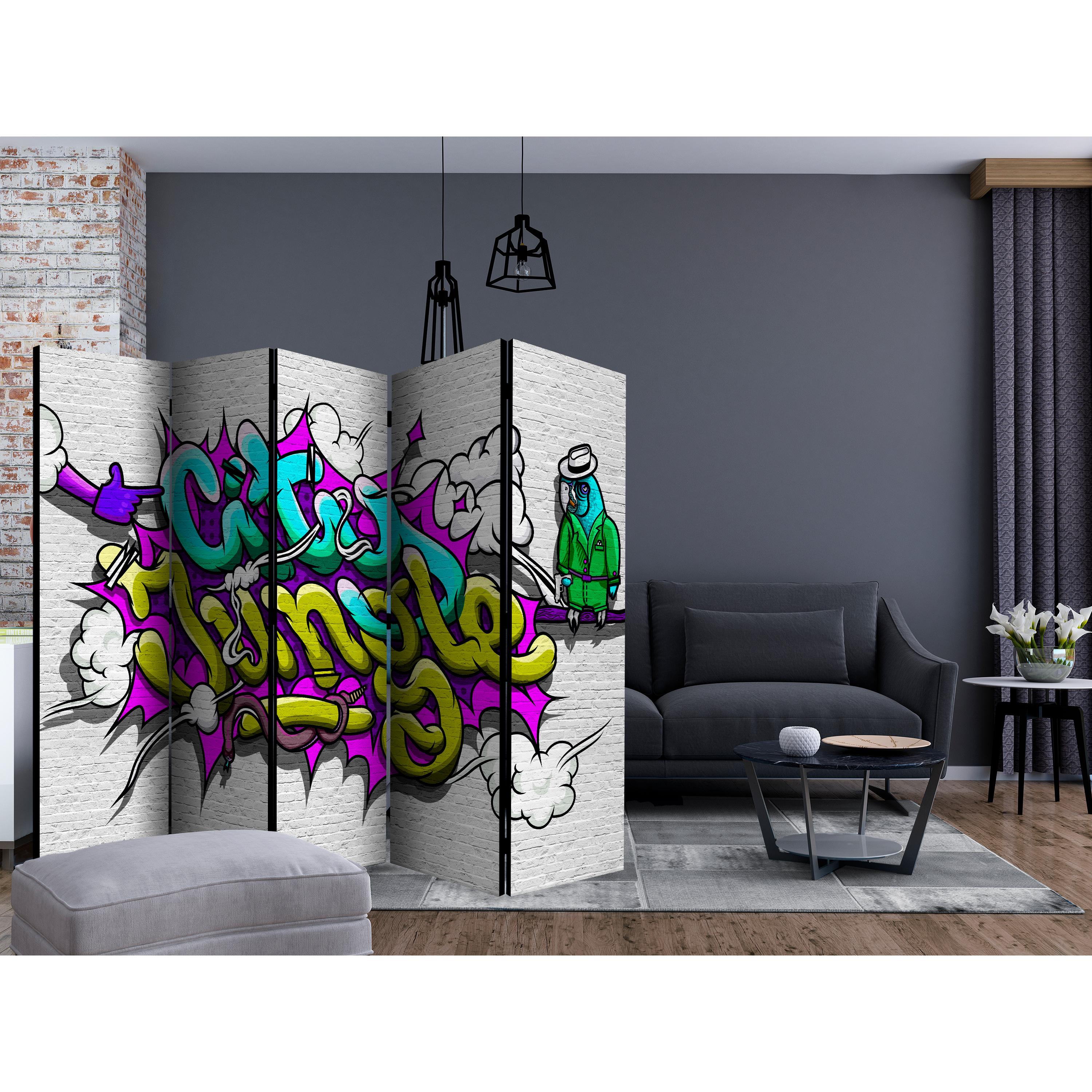 Rumsavdelare Arkiio City Jungle Graffiti II 225x172 cm