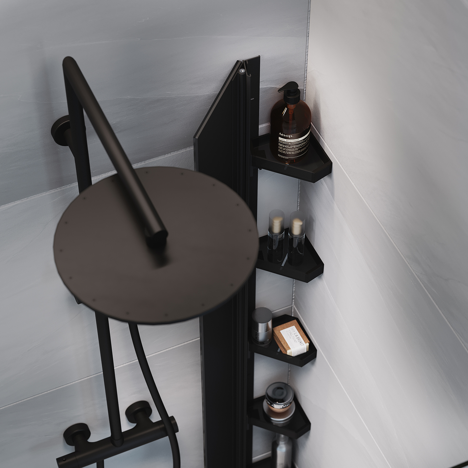 Hide black black 1990mm Svart, 215x130x1990