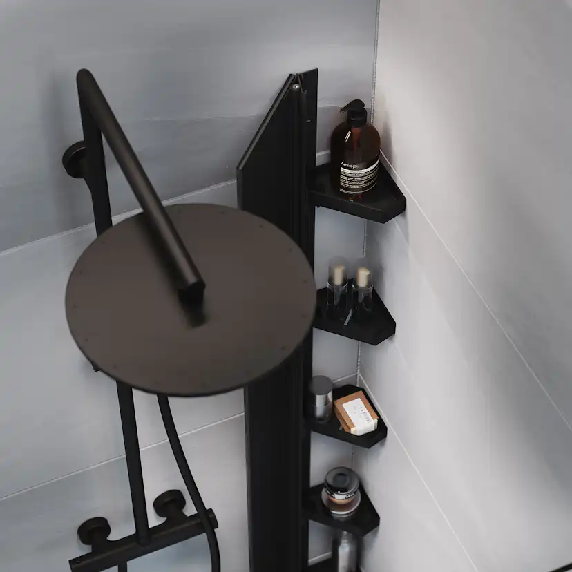 Hide black black 1990mm Svart, 215x130x1990