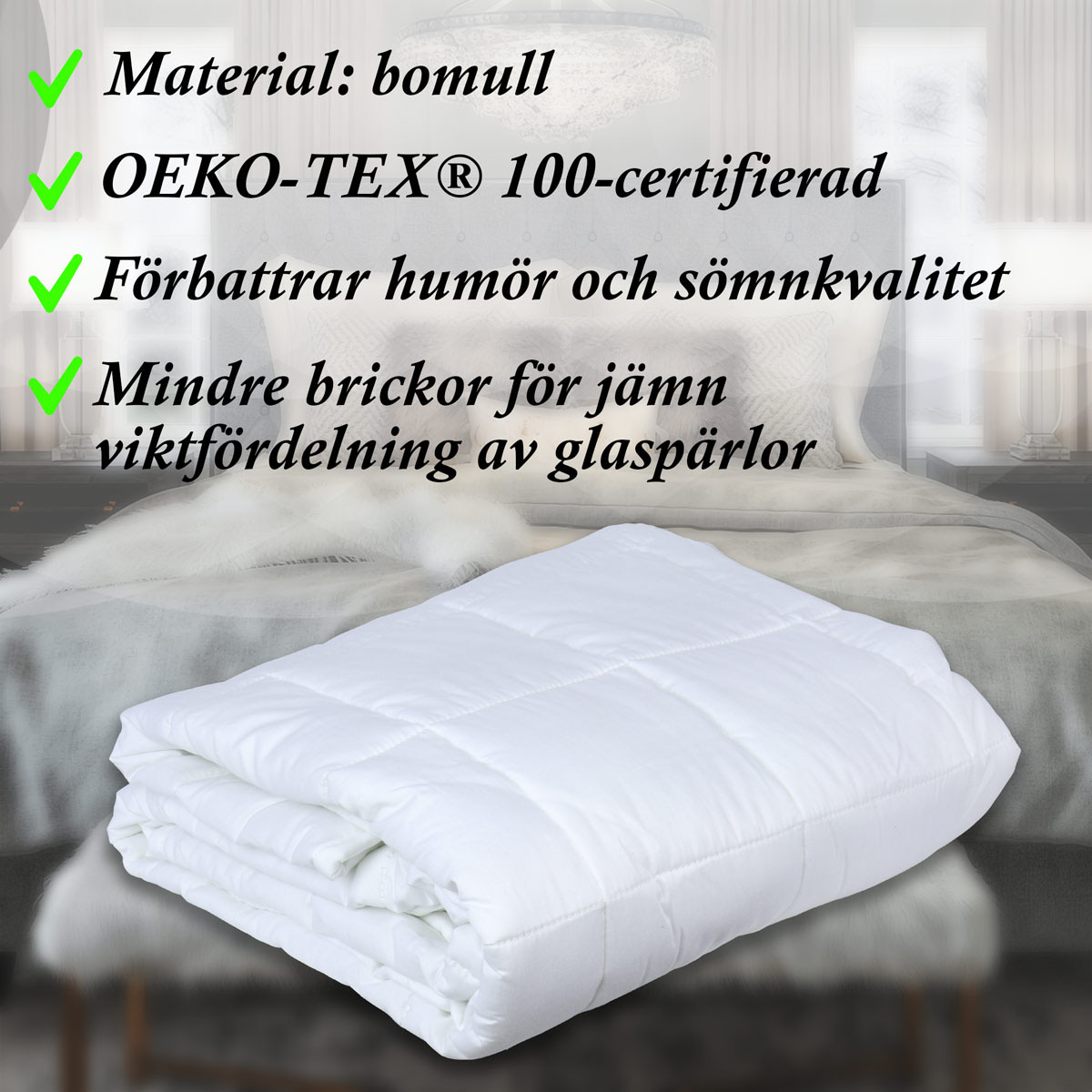 Tyngdtäcke Lykke Barn 100x150 cm