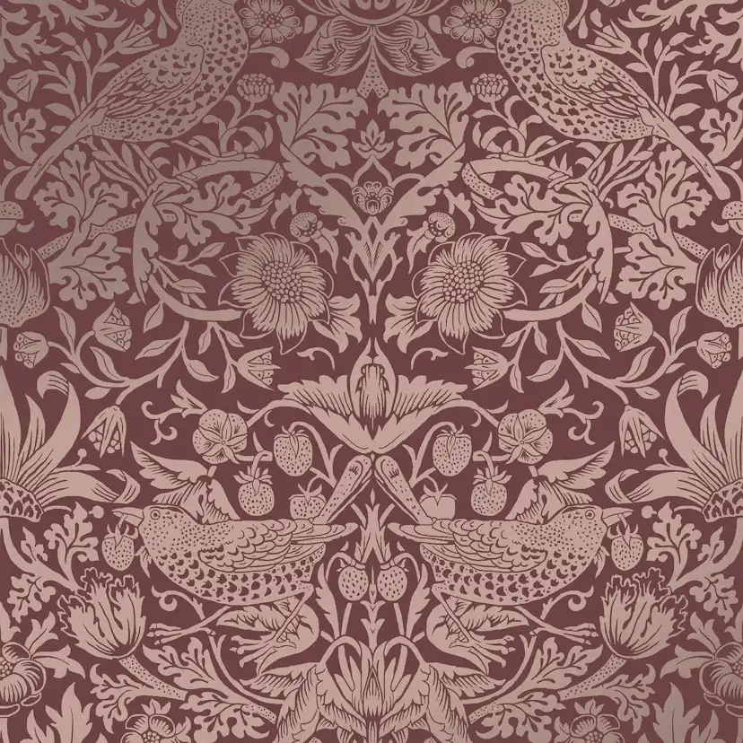 Tapet William Morris At Home Strawberry Thief Fibrous 124235