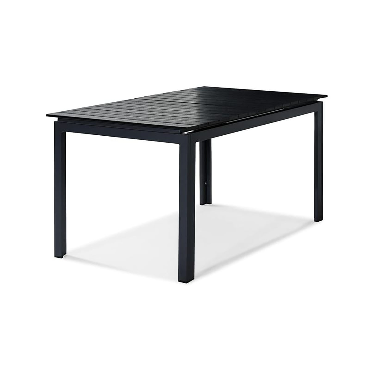 Trädgårdsbord Comfort Garden Tunis, Svart Förlängningsbart Utebord 90x160-220 cm i Aluminium/Aintwood