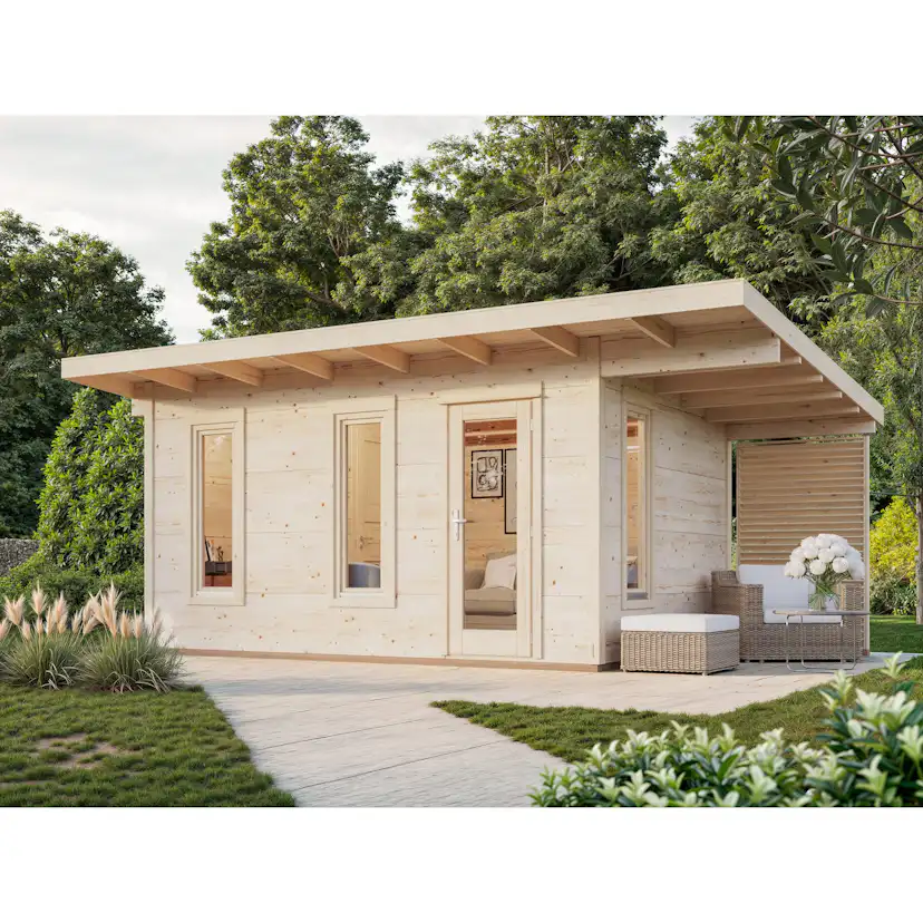 Trädgårdshus Palmako Grace 13,4+4,1 m2