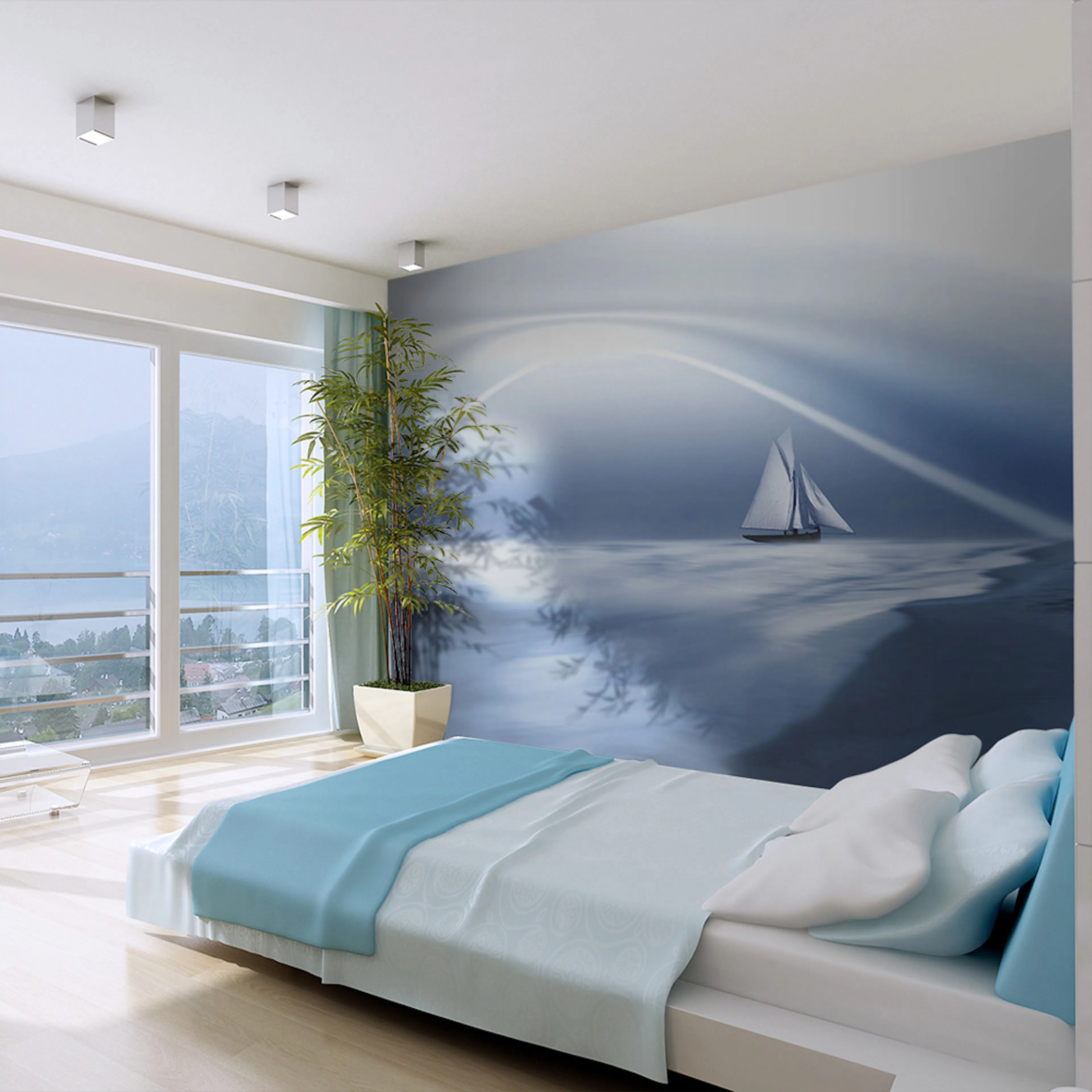 Fototapet Arkiio Lonely Sail Drifting