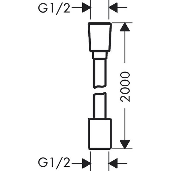Textilduschslang Hansgrohe Designflex 200 cm