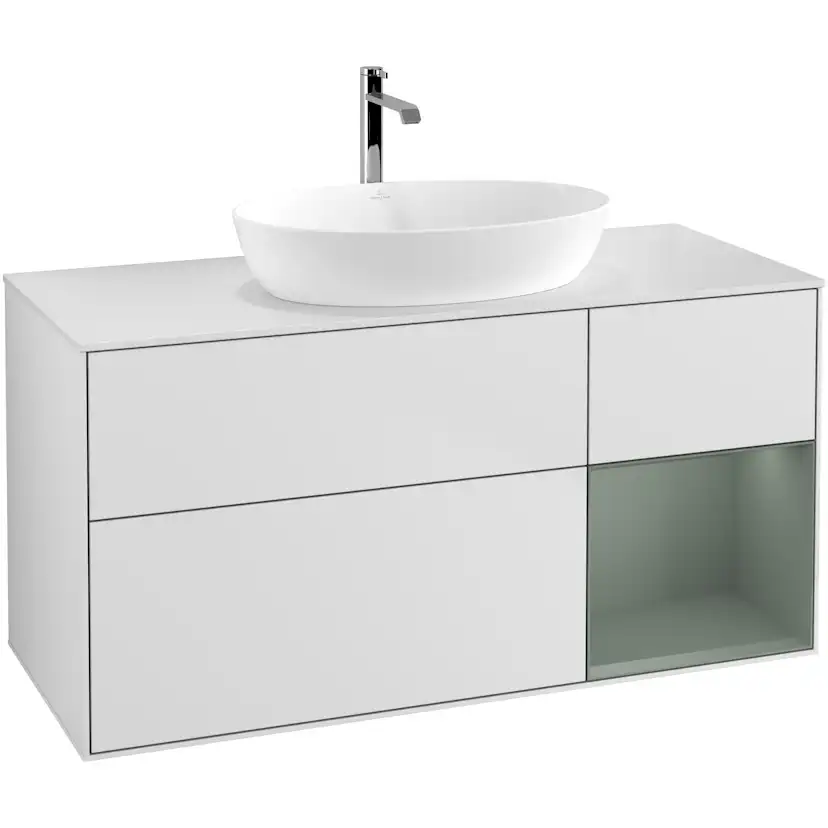 Tvättställsskåp Villeroy & Boch Finion med 3 Lådor Hylla och Bänkskiva för Fristående Tvättställ från Artis & Collaro