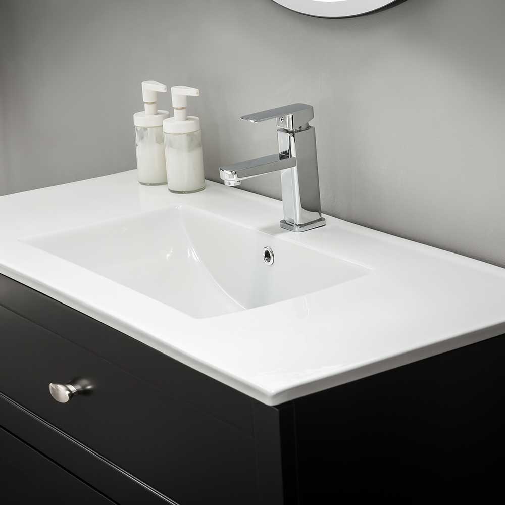 Tvättställsskåp Bathlife Salig 1000 Svart 1000 mm, Enkel