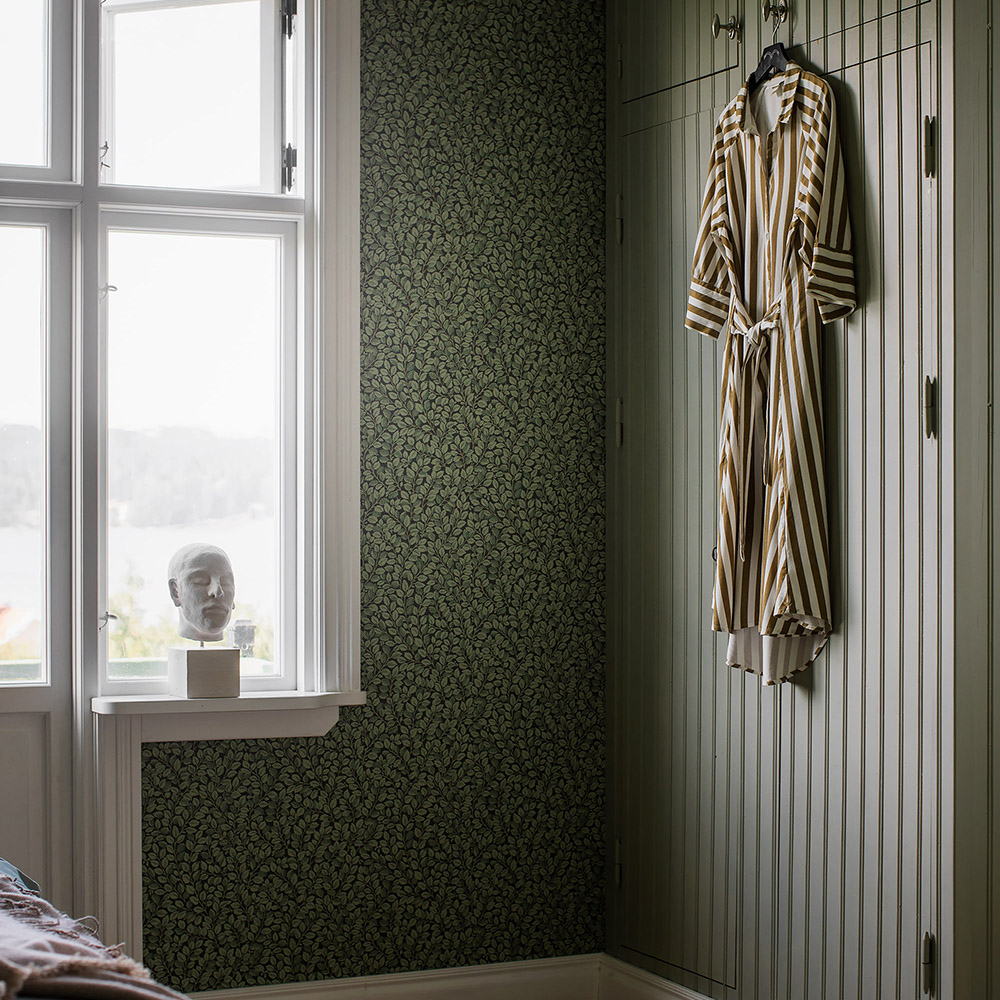 Tapet Boråstapeter Falsterbo III Hazel 7663 EasyUp, Mönstrad Grön