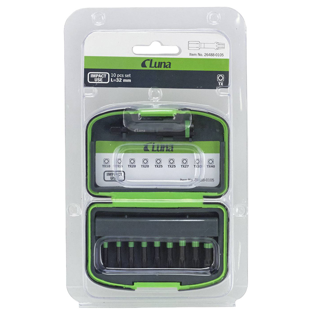 Bitssats Luna Tools 10 Delar Impact Torx