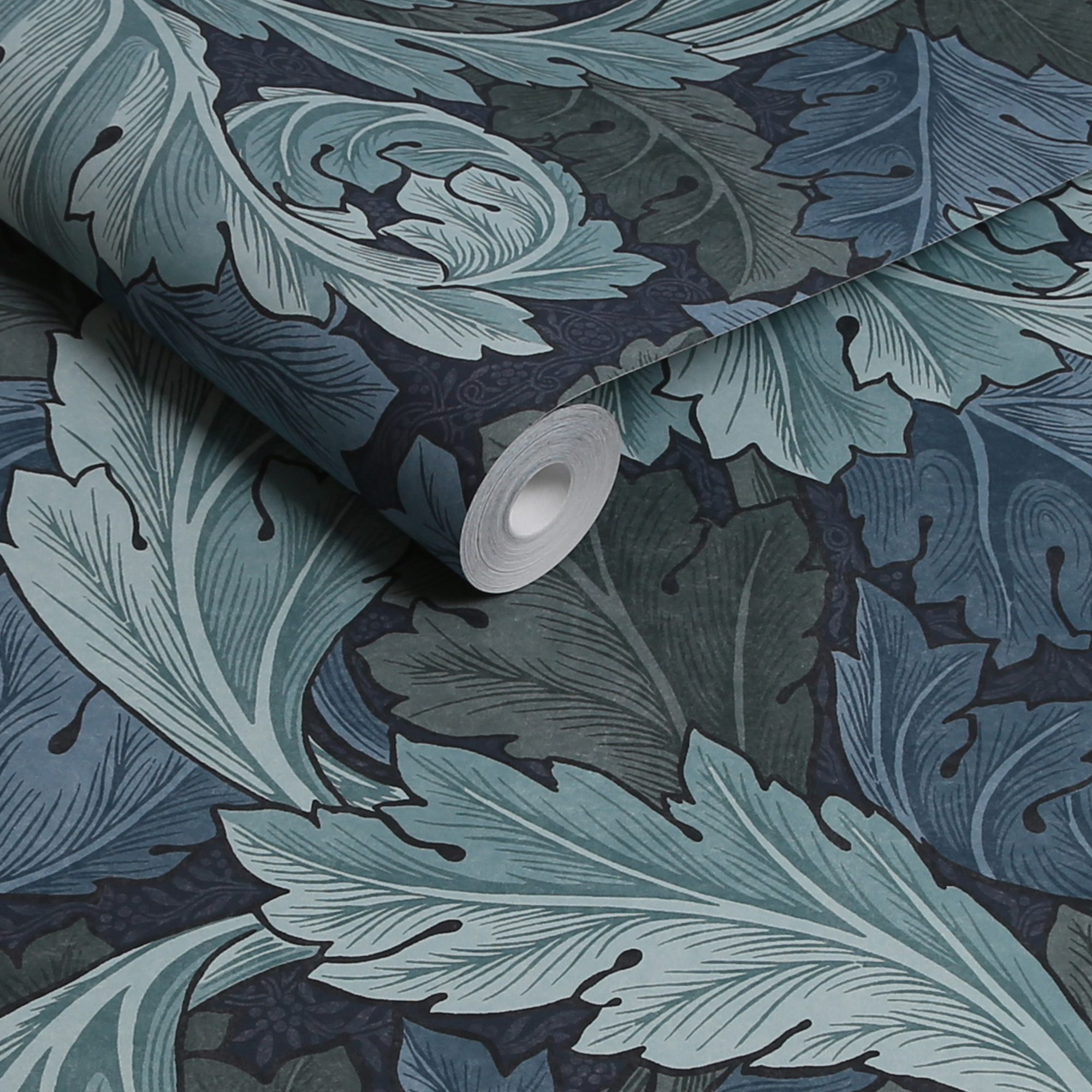 Tapet William Morris At Home Acanthus 124225 EasyUp, Mönstrad Blå