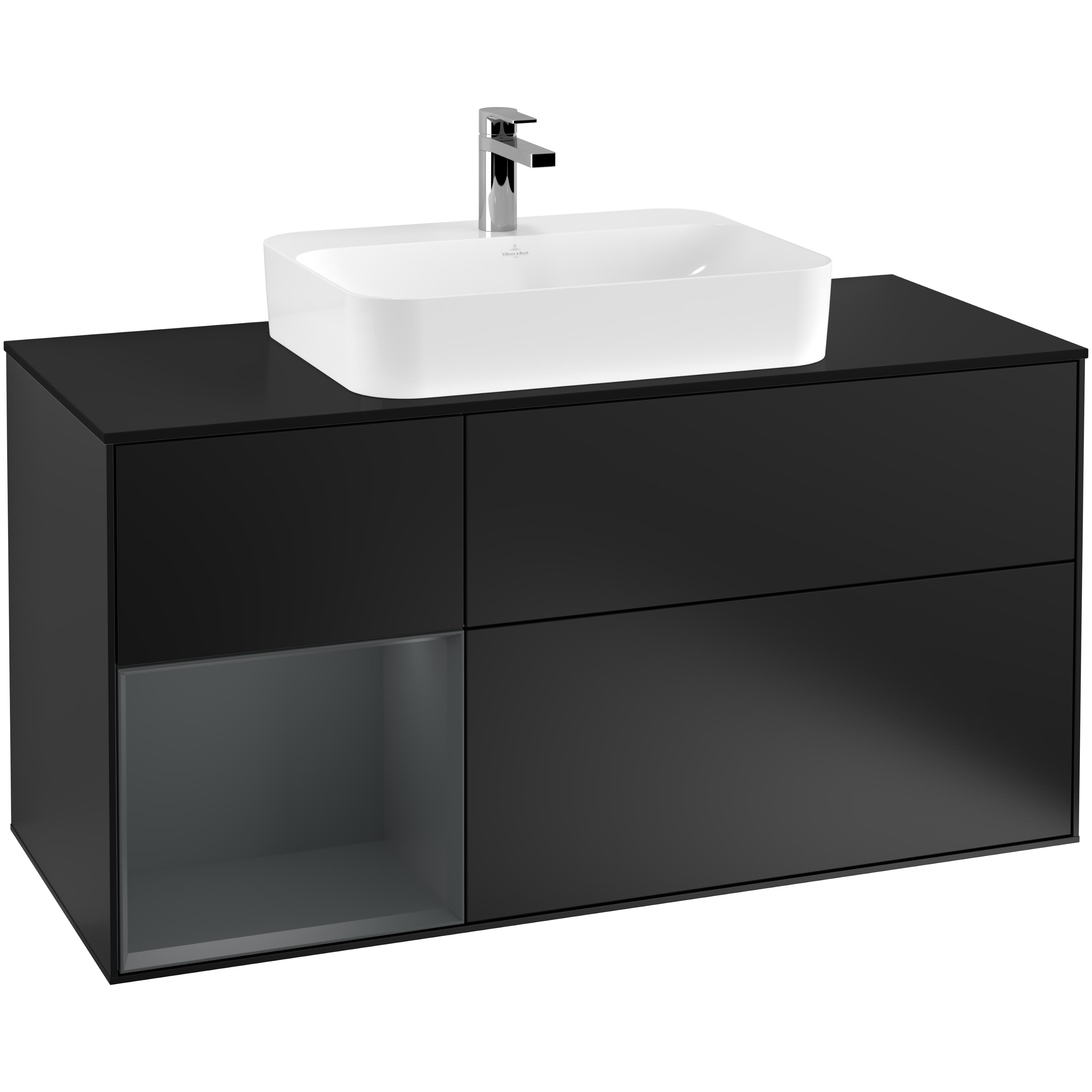 Tvättställsskåp Villeroy & Boch Finion med 3 Lådor Hylla och Bänkskiva för Ytmonterat Tvättställ