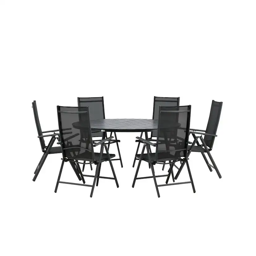 Matgrupp Venture Home Break Matgrupp Utomhus Rund 150 cm med 6 Break Positionsstol