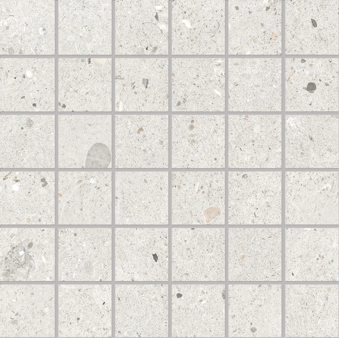 Mosaik Lhådös Slite ljusgrå mosaik 5x5 cm