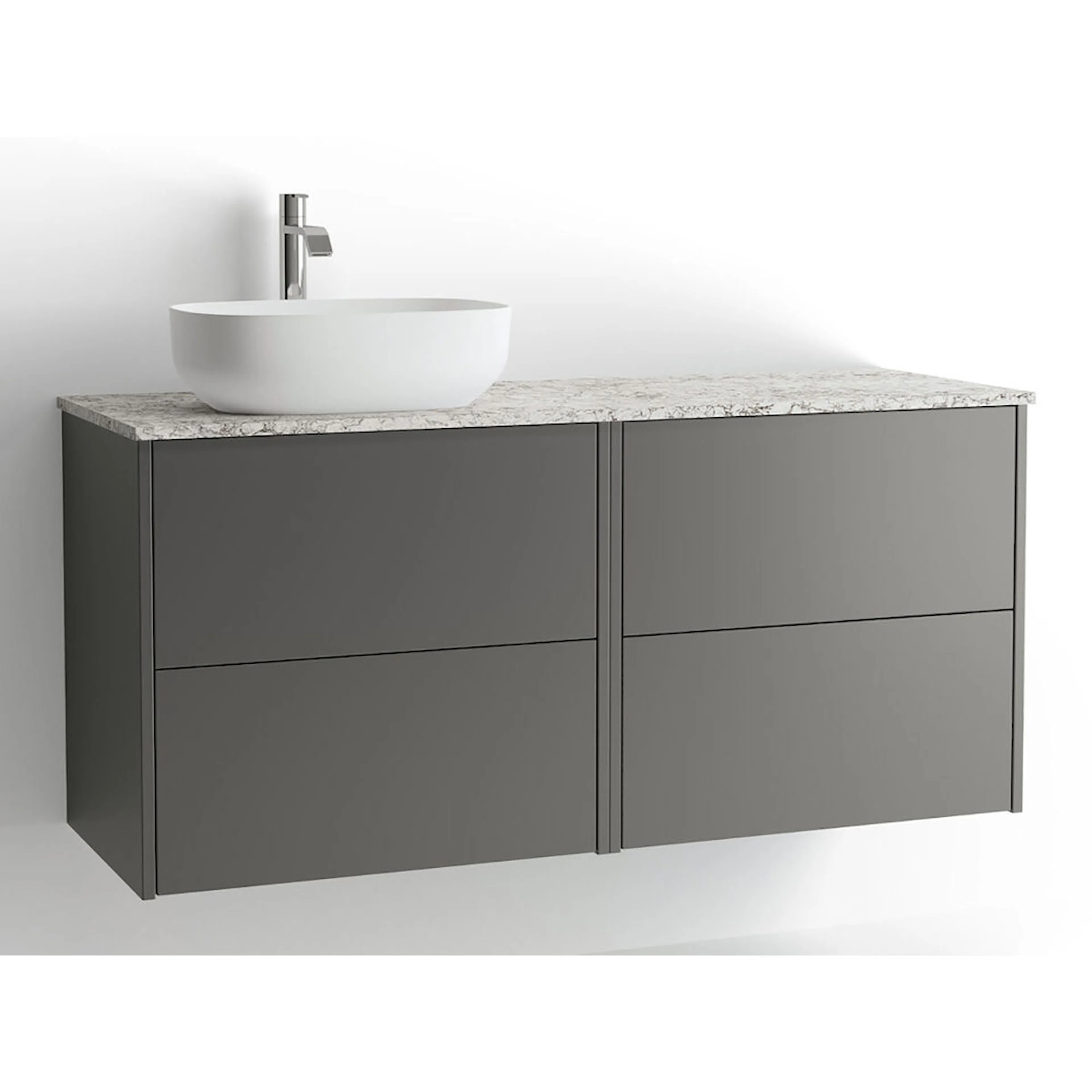 Tvättställsskåp Vedum Mezzo Frame 1200 med 4 Lådor