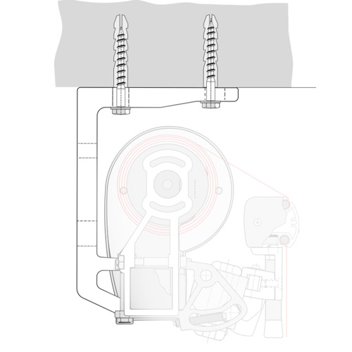 Takfäste för Terrassmarkis Dittsolskydd