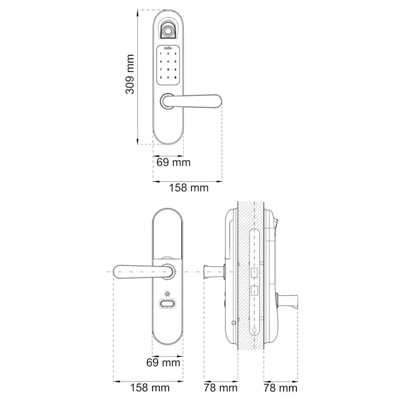 Elektroniskt Dörrlås Habo Tribe 2