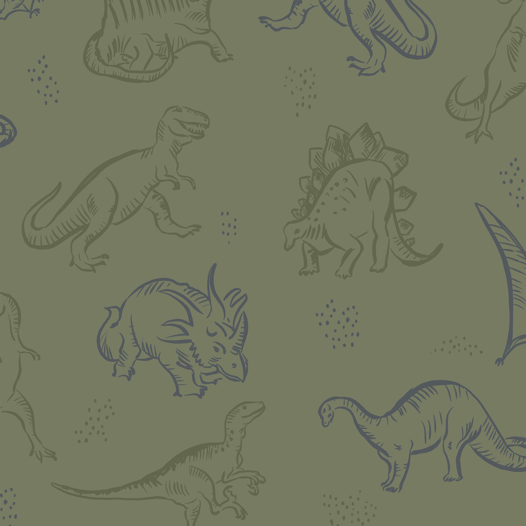 Tapet Superfresco Easy Dino Dark Green