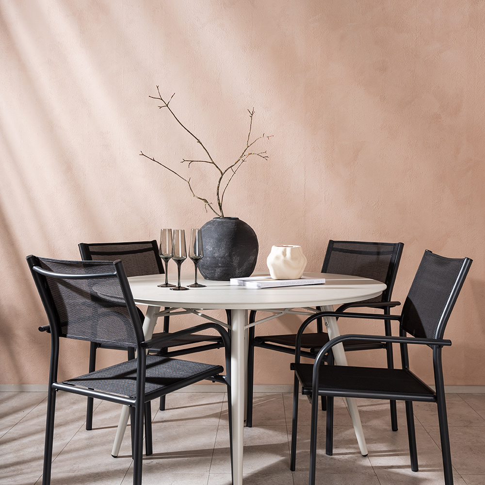 Matgrupp Venture Home Lina med 4 Santorini Stolar