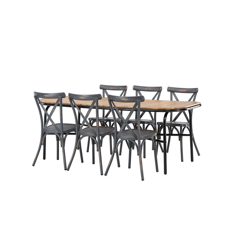 Matgrupp Venture Home Holmbeck Bord med 6 Tablas Stolar