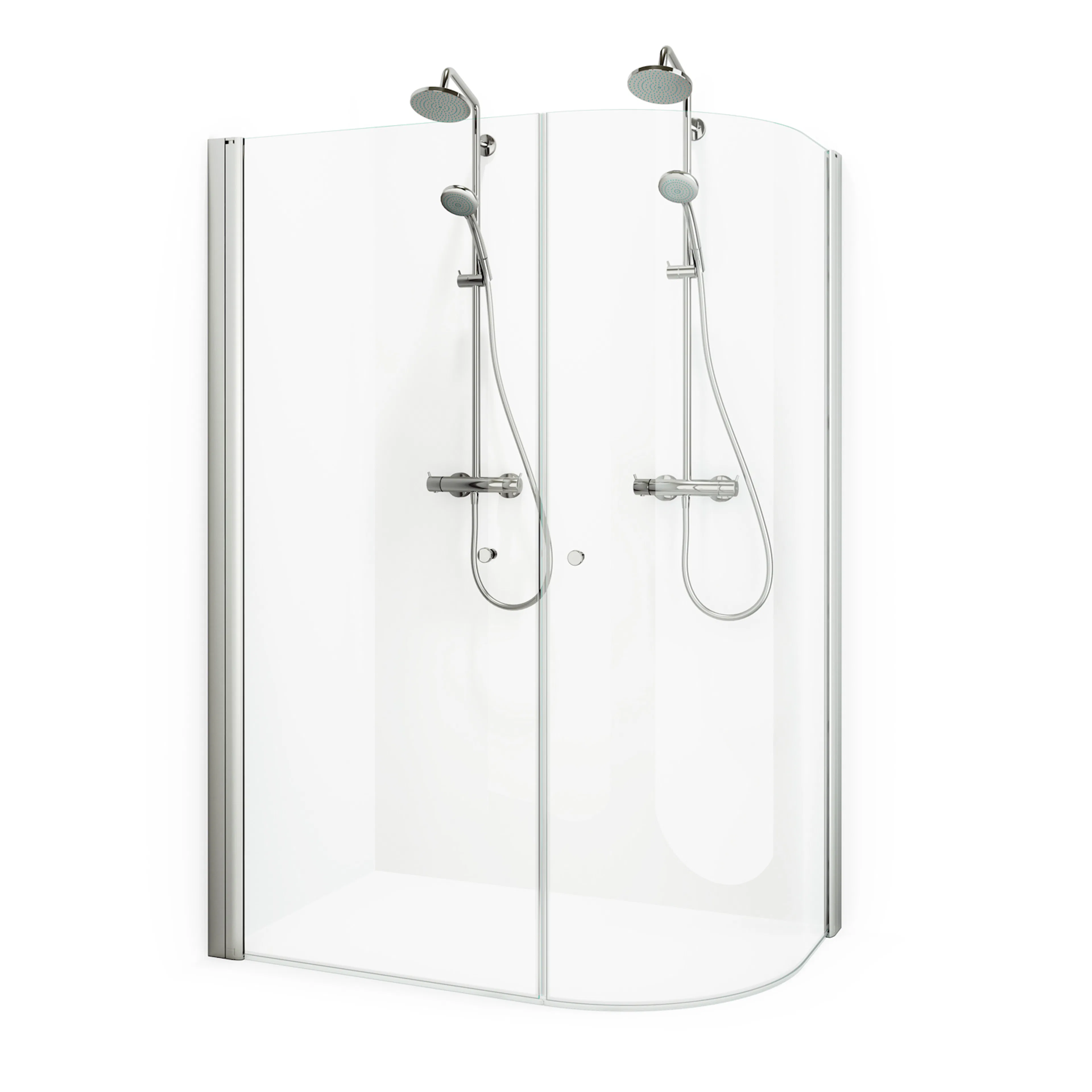 Spirit J 81x137 Ma Kl 810x1370x1970 mm, Matt Aluminium, Klarglas